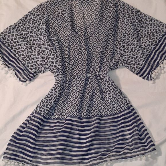 Romeo + Juliet Beach Pattern & Stripe Swim Cover S - Picture 6 of 8